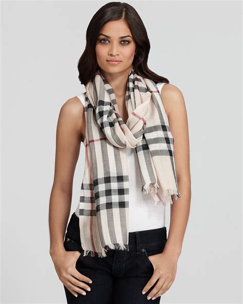 burberry women's giant check wool silk scarf|burberry check wool scarf.